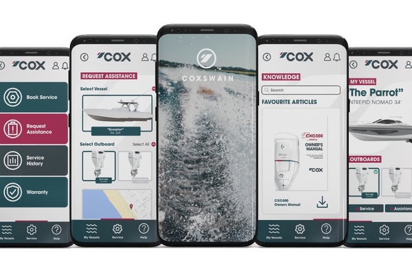 COX, division Marine, a déjà sorti son appli pour mobile, afin de faciliter les démarches entre les clients et les concessionnaires de son réseau de distribution.